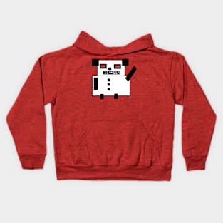 pixel art square panda bear nightmare Kids Hoodie